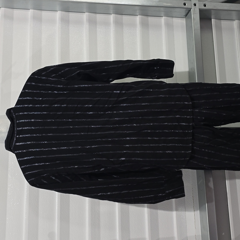 Victoria Secret Black Shimmer Striped Pajamas Medium - Picture 7 of 16